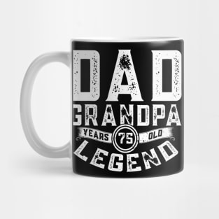 Year Old Dad Grandpa Fathers Day Bday Party 75th Birthday Mug